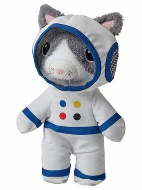 NEW Ikea Aftonsparv Astronaut Cat Gray 11" Removable Spacesuit Ages 24 Mos+, NWT